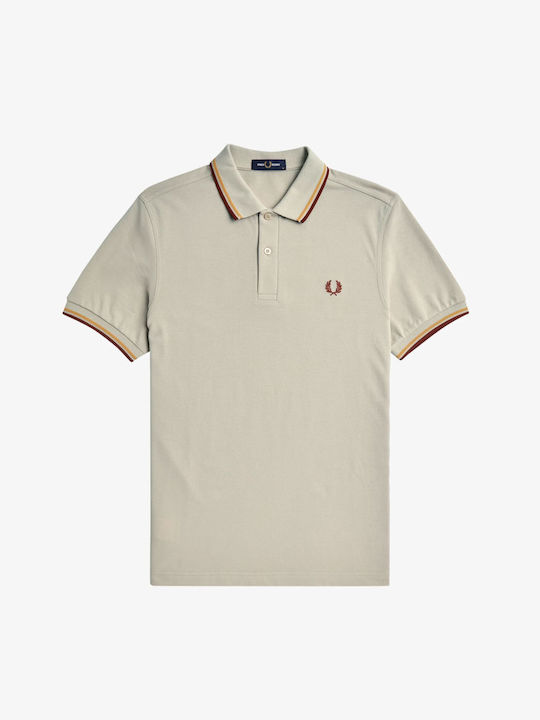 Fred Perry Men's Short Sleeve Blouse Polo Whisky Brown