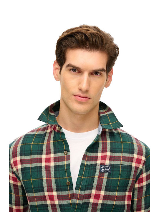 Superdry Lumberjack Дълъг ръкав Памучен Риза Проверено Oregon Check Green