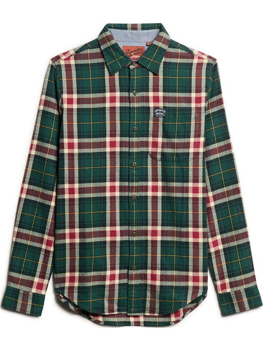 Lumberjack Langärmlig Baumwolle Hemd Geprüft Oregon Check Green