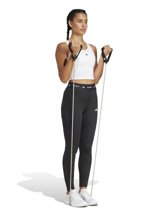 Techfit Bluza Damă Sport Crop Top Fără Mâneci Alb
