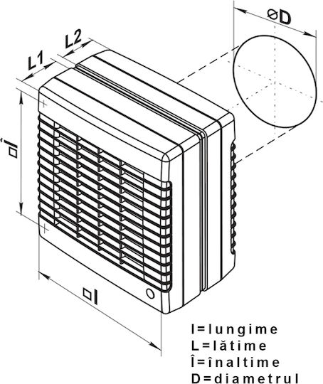 Vents Εξαεριστήρας Μπάνιου 125mm