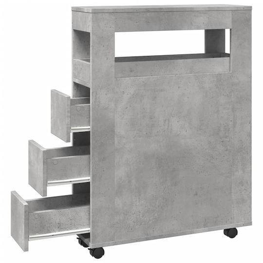 vidaXL Cabinet de baie L65xA23xÎ90cm Gri
