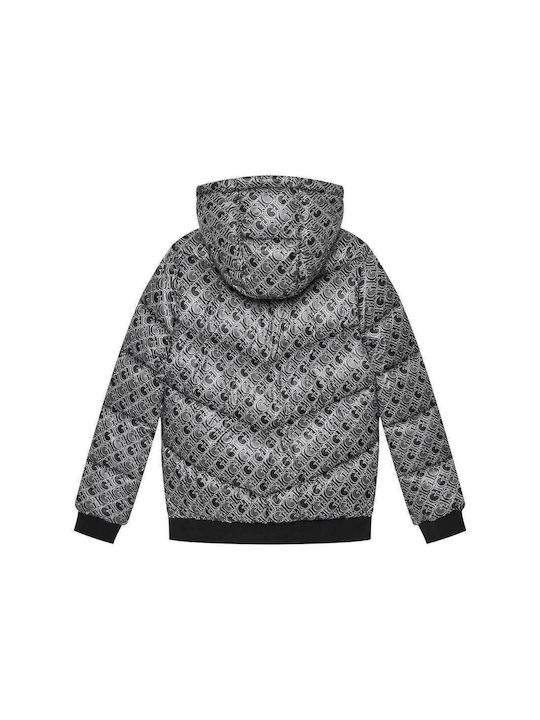 Guess Kids Quilted Jacket with Hood Black