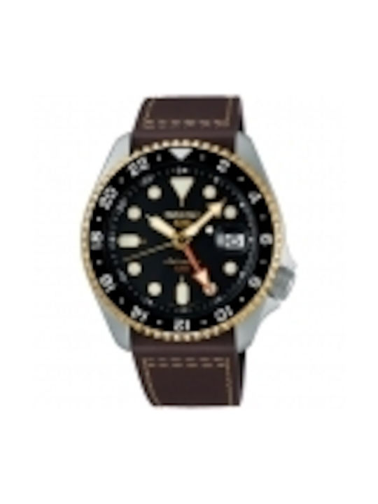 Seiko Watch Automatic with Brown Leather Strap