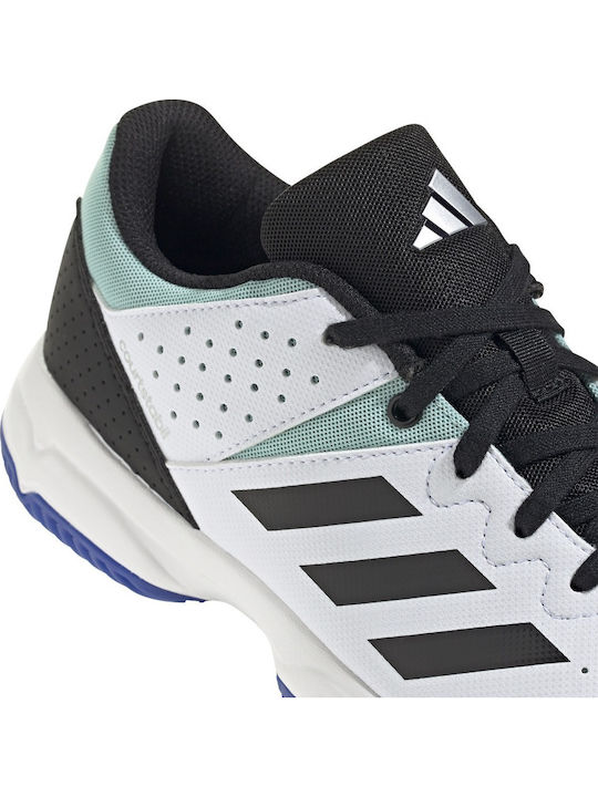 Court Stabil Jr Kids Sports Shoes Volleyball with Laces Cloud White / Core Black / Lucid Blue