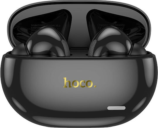 Hoco EW60 Plus Norman In-ear Bluetooth Handsfree Ακουστικά με Θήκη Φόρτισης Μαύρα