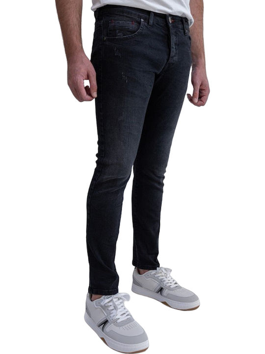 Ανδρικό Παντελόνι Τζιν Ελαστικό Slim Fit Γκρι