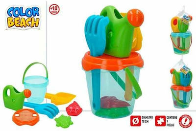 Colorbaby Găleată de Plajă Albastru Portocaliu 18 cm