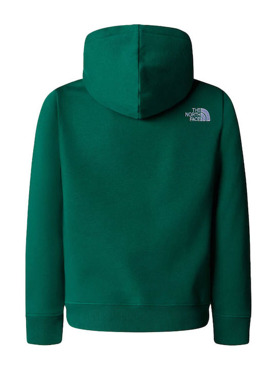 The North Face Kids Sweatshirt with Hood Green Drew Peak