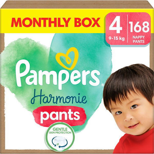 Pampers Pampers Windelhosen Harmonie Monatspackung Nr. 4 Für 9-15kg 168 Stück