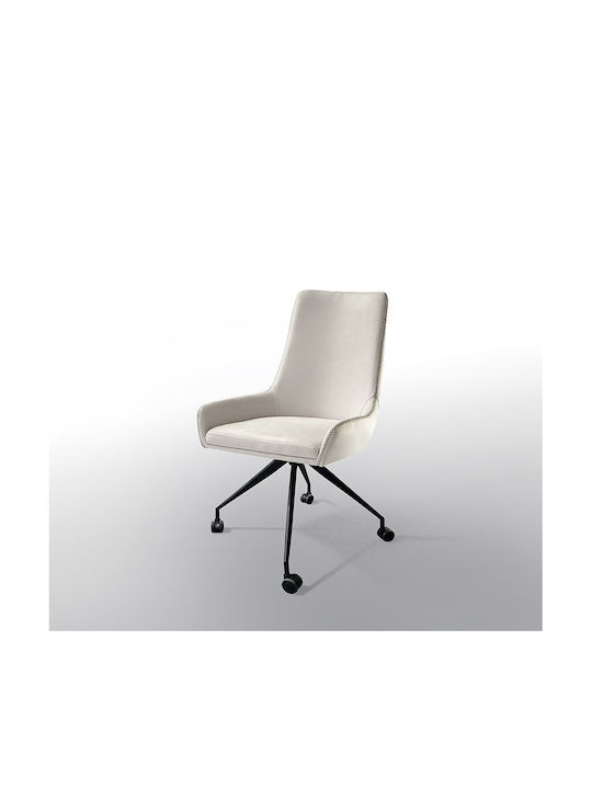 Stuhl mit Rollen in Weiß Farbe 55x88x55cm 1Stück