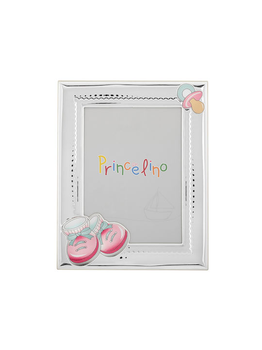 Themelidis Jewels Детска Рамка за снимки Silver Розов 9x13см