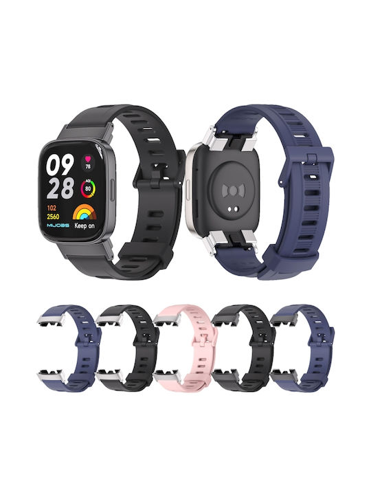 Mijobs Flat Hole Breathable Strap Silicone Black (Redmi 3)