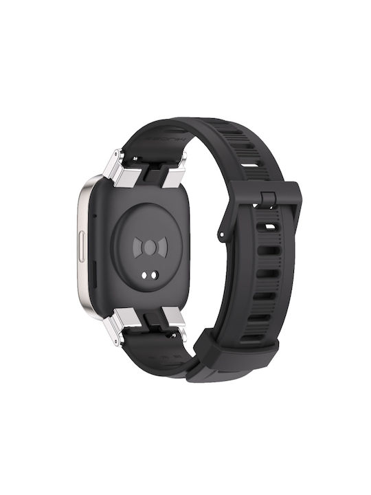 Mijobs Flat Hole Breathable Strap Silicone Black (Redmi 3)