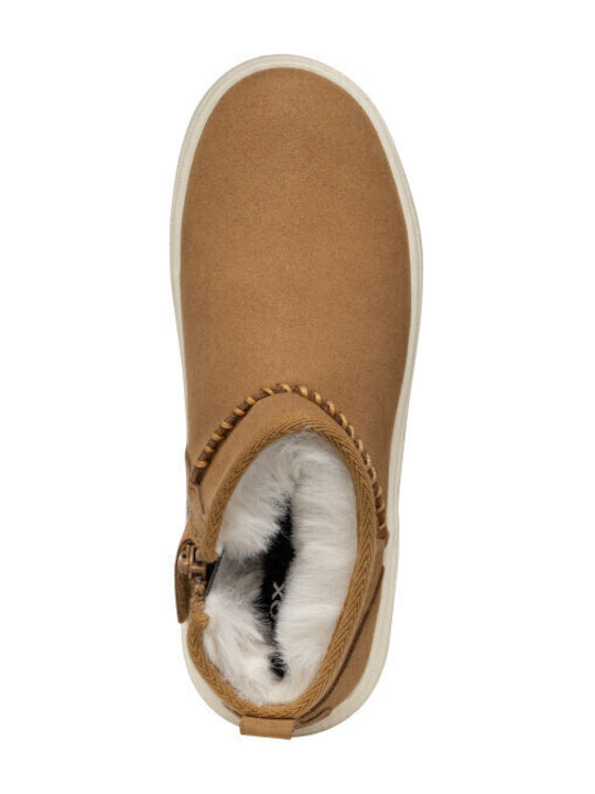 THELEVEN Kids Boots with Zipper Tabac Brown