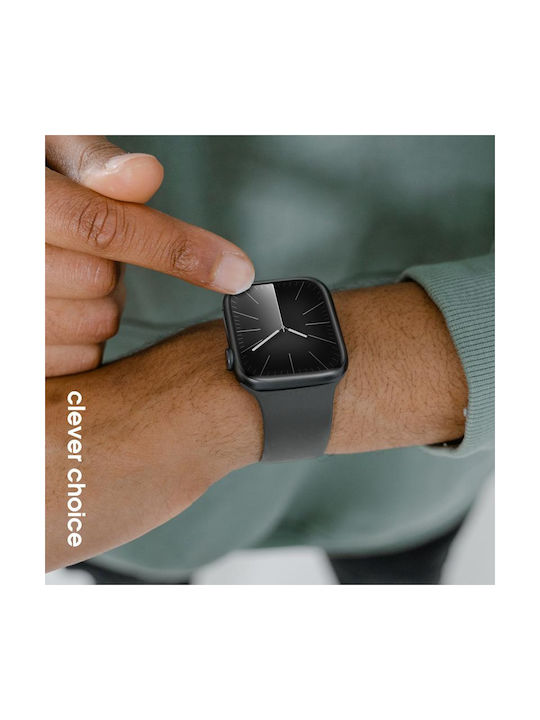 Crong Liquid Каишка за Apple Watch 42 44 45 49 мм Графит