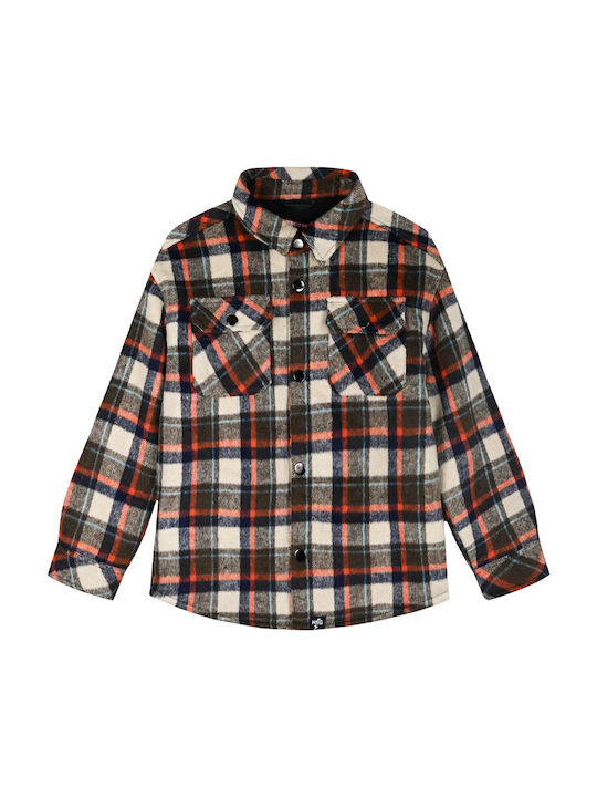 Energiers Kids Checked Shirt Blue