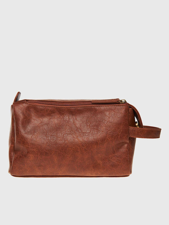 Toiletry Bag in Brown color