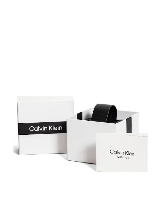 Calvin Klein Ascend Ανδρικό Ρολόι 43mm Μπαταρίας με Καφέ Δερμάτινο Λουράκι