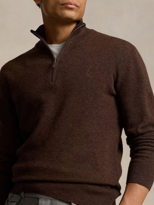 Ralph Lauren Ανδρικό Πουλόβερ Polo Dark Chestnut Heather