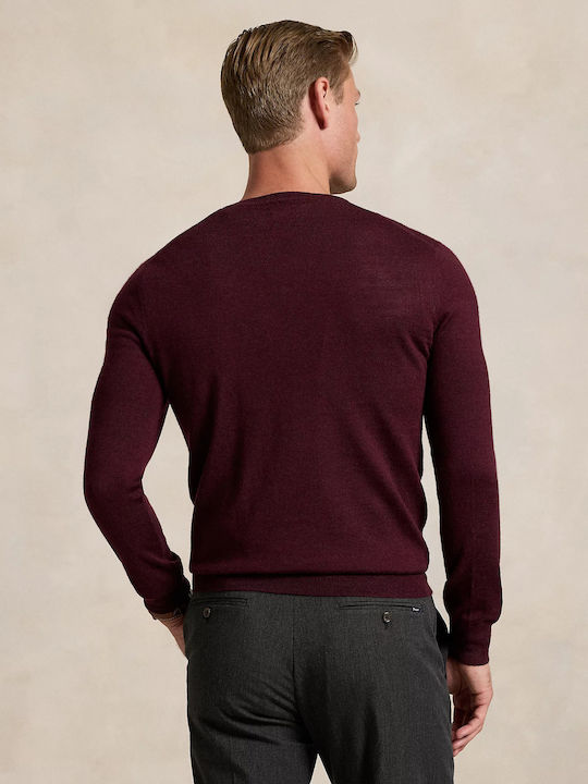 Ralph Lauren Men's Sweater Polo Aged Wine Heather