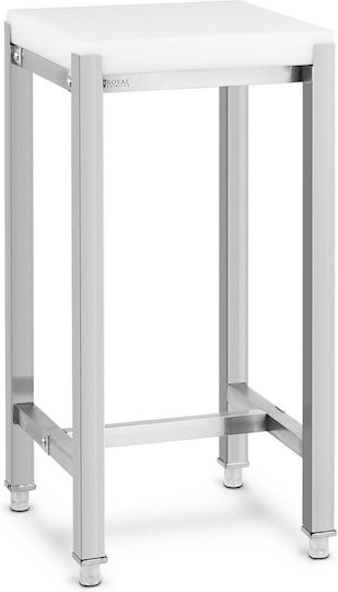 Polyethylene Butcher Block Steel Base 40 X 40 X 80 Cm