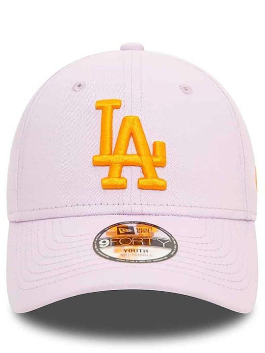 60565565-hero New Era Child Youth League Ess 9forty Los Angeles Dodgers Light Purple Color