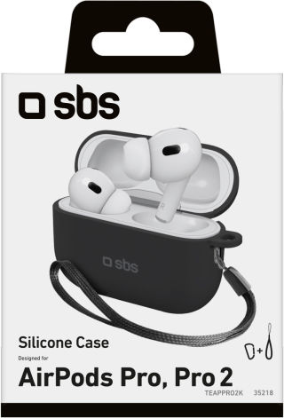 SBS Hülle Silikon in Schwarz Farbe für Apple AirPods Pro