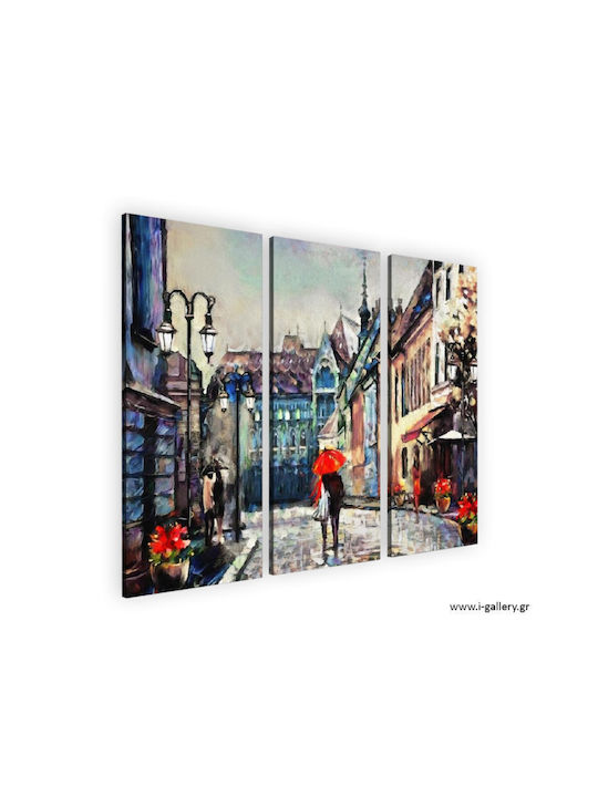 I-gallery Τρίπτυχος Πίνακας σε Καμβά 60x60cm