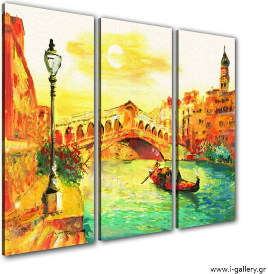 I-gallery Τρίπτυχος Πίνακας σε Καμβά 130x130cm