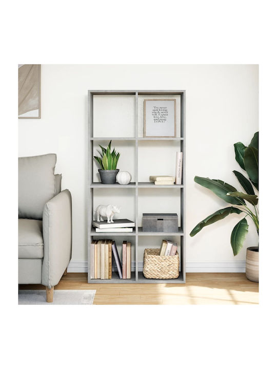 Bookcase Grey 69.5x29x137.5cm