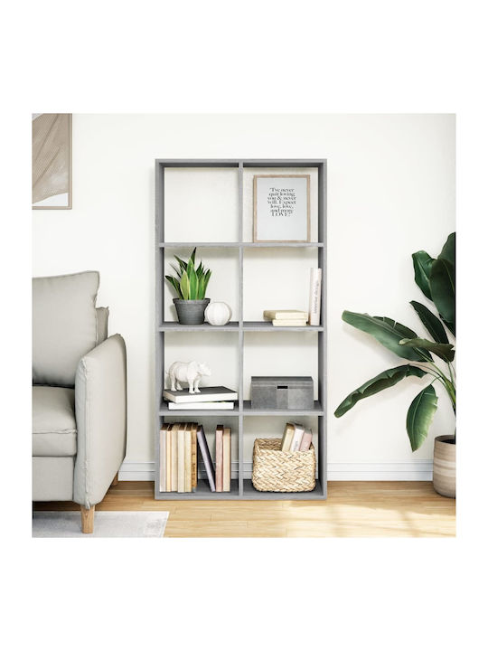 Bookcase Grey 69.5x29x137.5cm