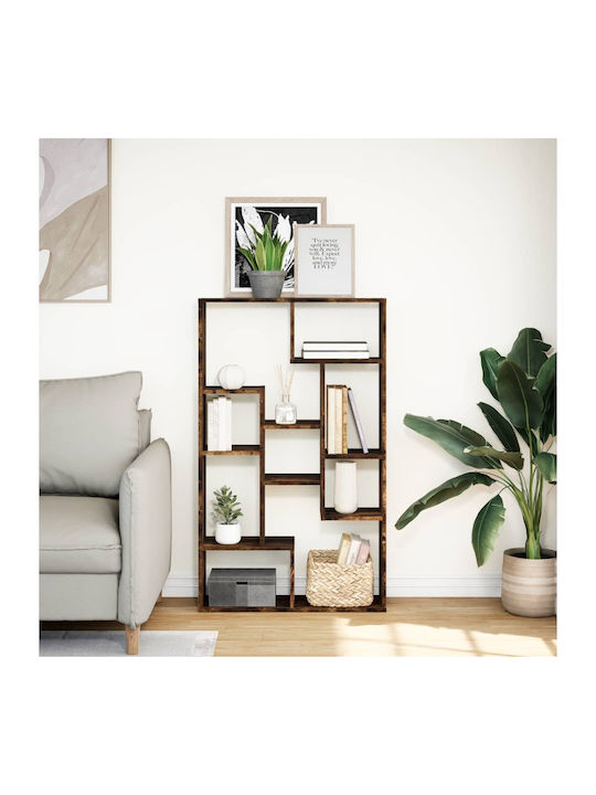 vidaXL Bookcase Smoked Oak 72x20x120 cm