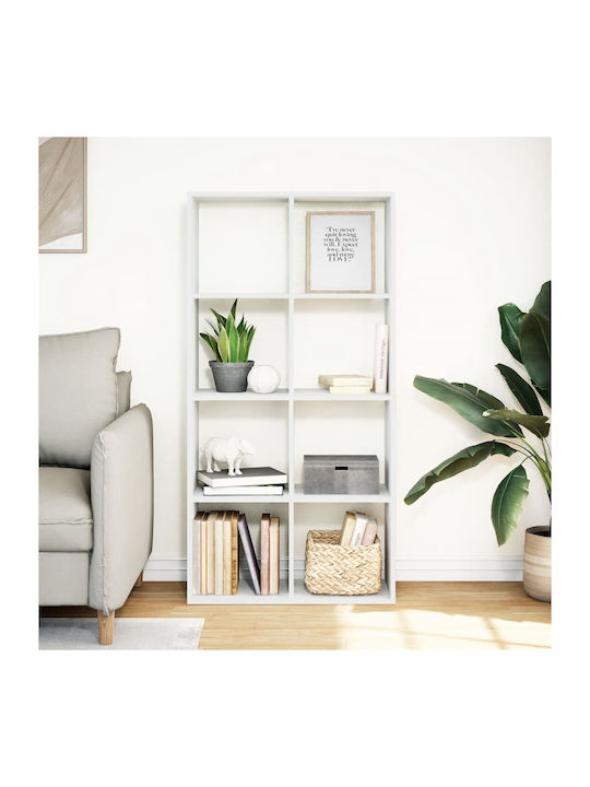 Bookcase White 69.5x29x137.5cm