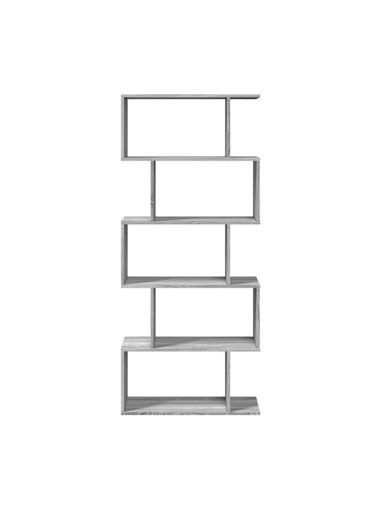 Grey Bookcase 70x24x161cm