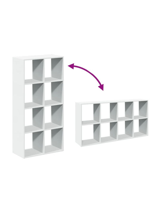White Bookcase 69.5x29x137.5cm