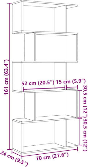 Библиотека Сива 70x24x161см