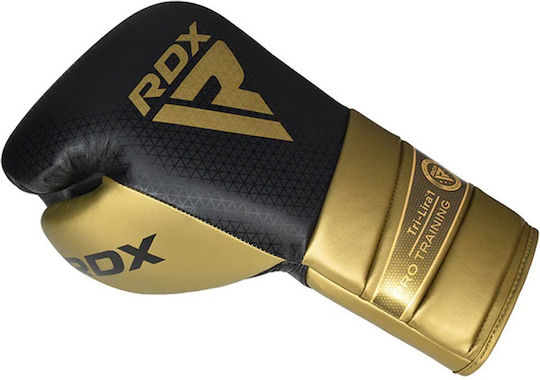 RDX Γάντια Πυγμαχίας Δερμάτινα για Αγώνα Μαύρα