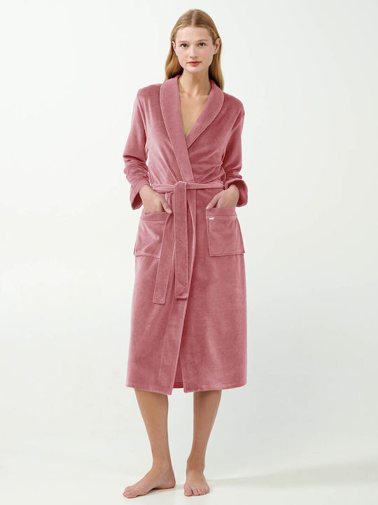 Vamp Winter Women's Cotton Robe Pink Nectar