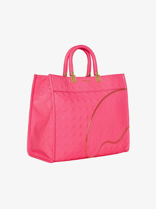 Sprayground Women Leather Women's Bag Tote Hand Pink