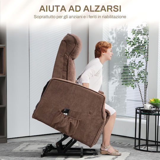 Relax Armchair Massage with Footstool Coffee 74.5x87.5x110cm