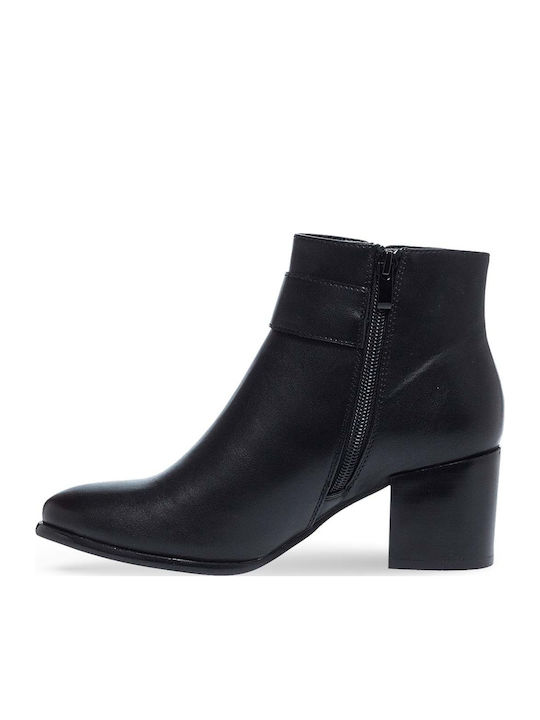 Women's Ankle Boots with Medium Heel Black