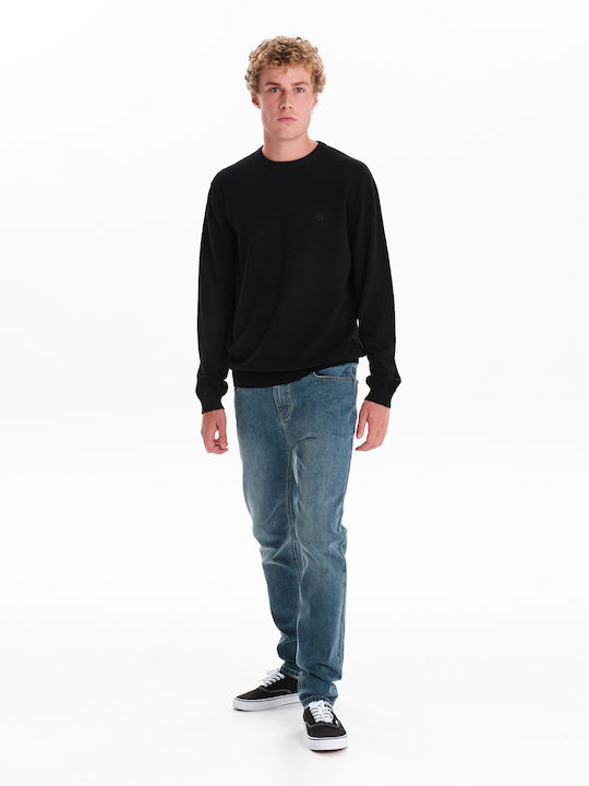 Langarm-Pullover Schwarz