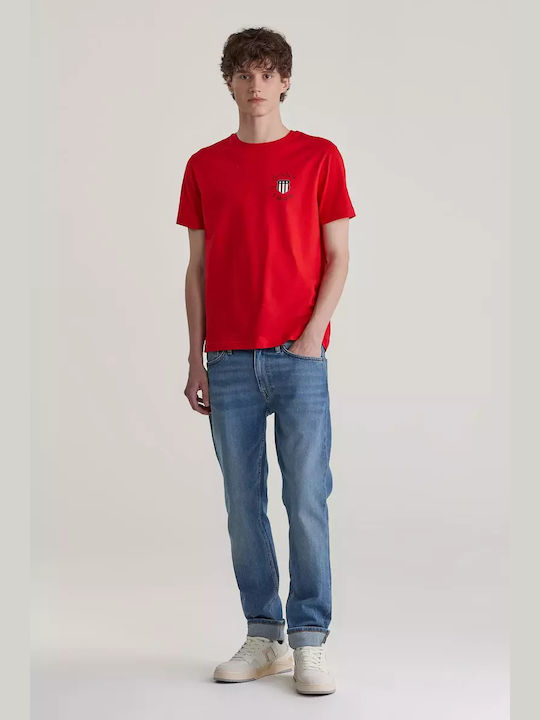 Gant T-shirt Bărbătesc cu Mânecă Scurtă RED