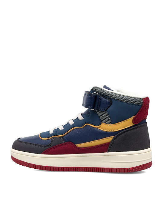 Παιδικά Sneakers High με Σκρατς Μπλε