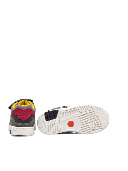 Παιδικά Sneakers High Ανατομικά με Σκρατς Γκρι