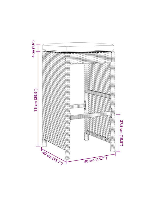 Stool for Bar Outdoor Coffee 40x40x76cm
