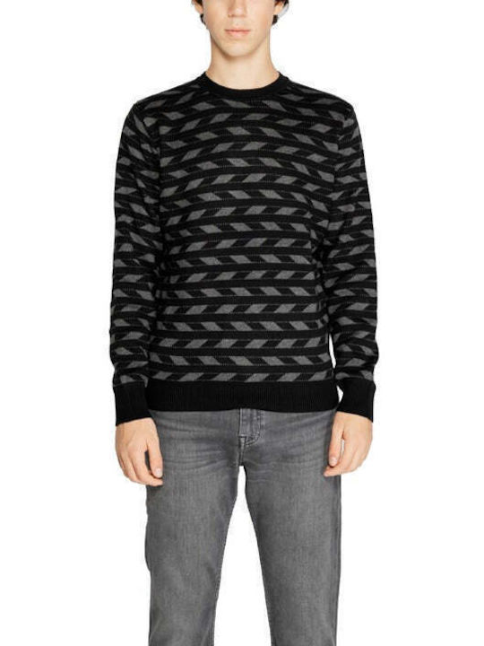 Antony Morato Herren Langarm-Pullover Schwarz