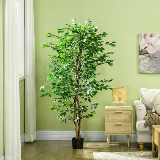 Künstlicher Baum für den Außenbereich Ficus Lyrata Grün 180cm HomCom