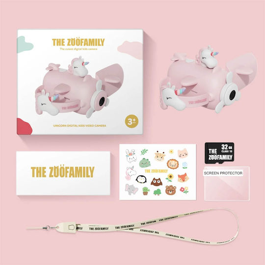 The Zoofamily Μονόκερος Παιδική Φωτογραφική Μηχανή 50MP Ροζ